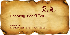 Rocskay Medárd névjegykártya